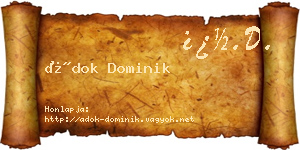 Ádok Dominik névjegykártya