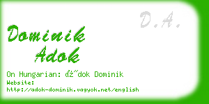 dominik adok business card